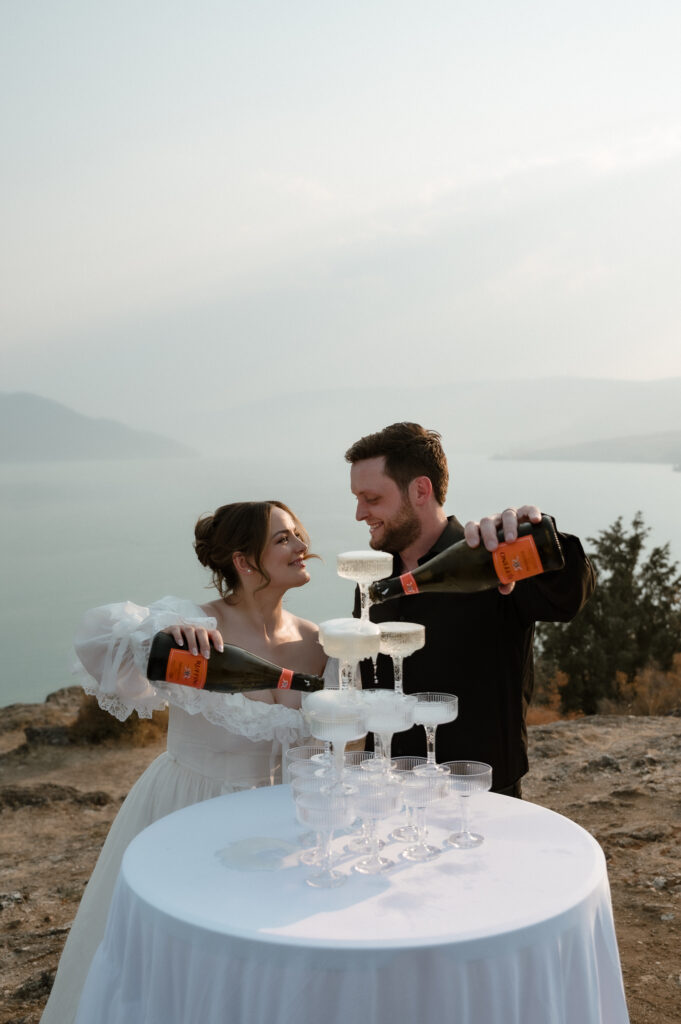 Mountaintop Champagne Tower